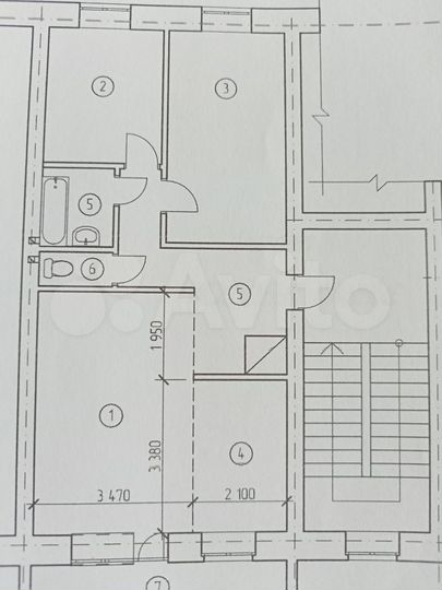 3-к. квартира, 60,5 м², 2/2 эт.