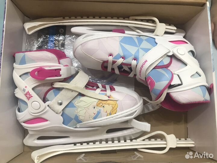 Коньки ледовые раздвижные размер 36-40