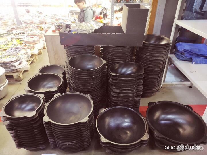 Казан чугунный 10 л с печкой с трубой