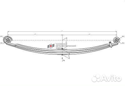 Рессора передняя 3 листа камаз 6580 чмз
