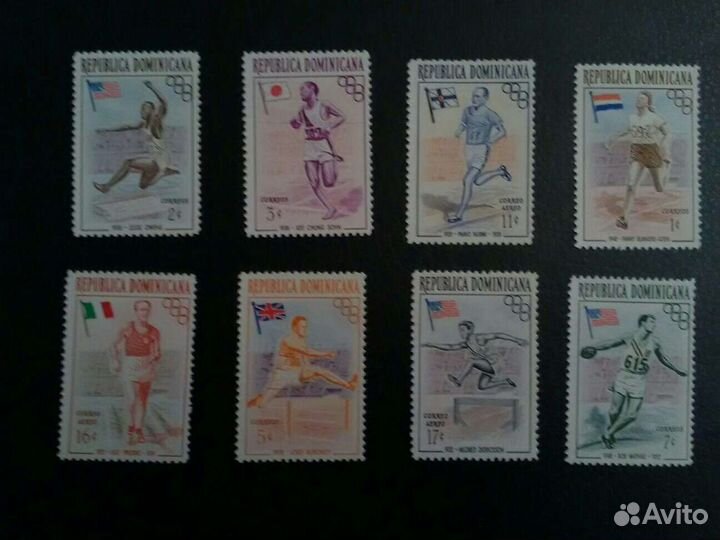 Марки на тему олимпийских игр и пр