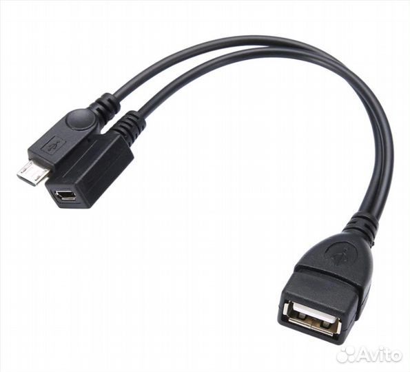 Кабель OTG Micro USB с дополнительным питанием