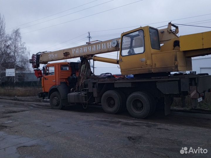 Аренда и услуги автокрана, 25 т, 21.7 м, с гуськом 9 м