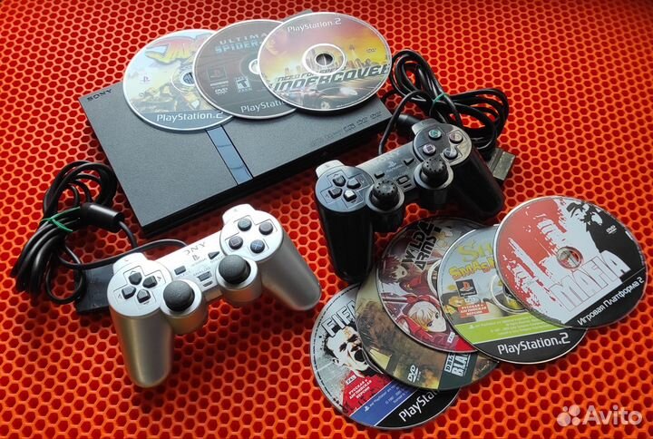Sony PS2 модель77008+10игр в подарок