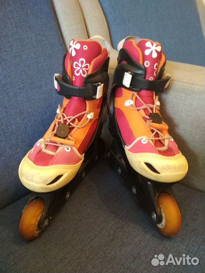 Роликовые коньки детские раздвижные 34-36