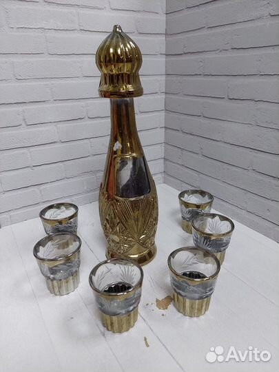 Графин и 6 стопок алмазное напыление