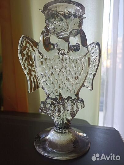 Подсвечник хрустальный Сова