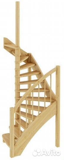 Деревянная лестница лс-04м под покраску