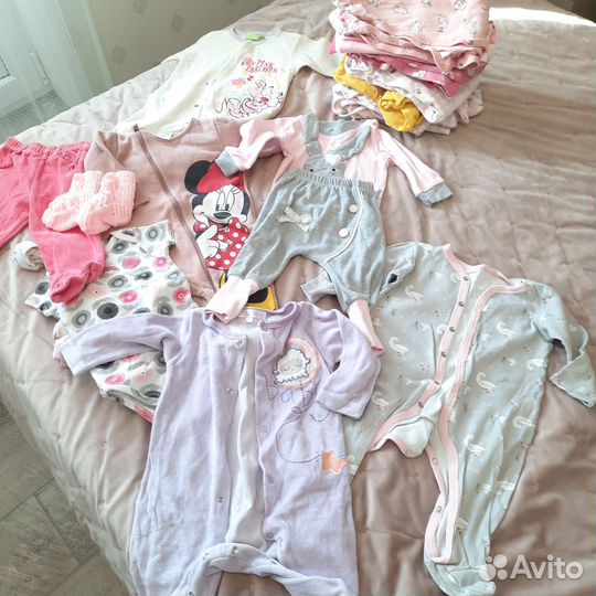 Детская одежда для девочек пакетом 68 74