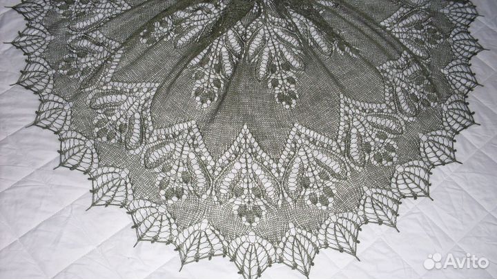 Шаль спицами