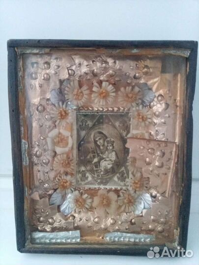 Икона Б. М. Неопалимая Купина старинная