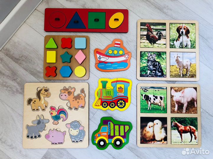 Игрушки развивающие пакетом, Монтессори