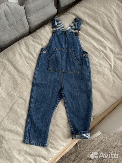 Zara джинсовый комбинезон 92