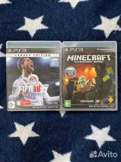Диски для PS3 minecraft, FIFA18