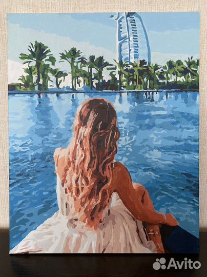 Картина по номерам раскрашенная