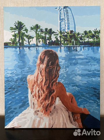 Картина по номерам раскрашенная