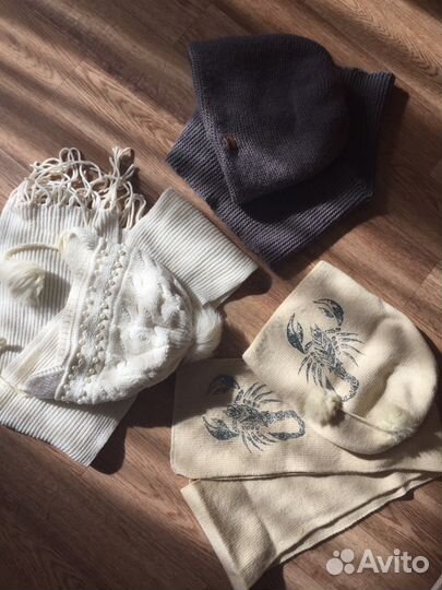 Шапки с шарфом