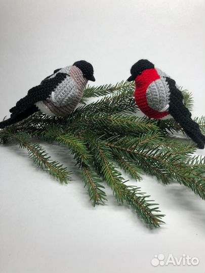 Вязаные птички ручной работы