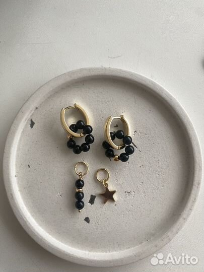 Серьги Конго с подвесками