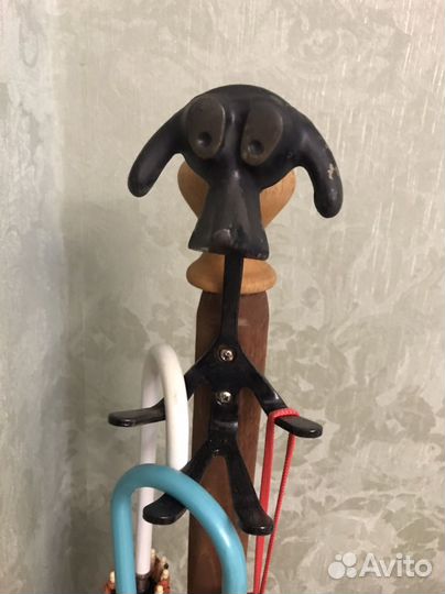 Вешалка собака, латунь, сталь. СССР