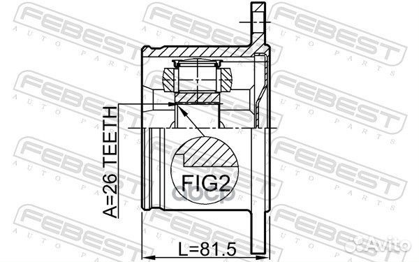 ШРУС внутренний правый к-кт 26x87 Nissan X-Tra