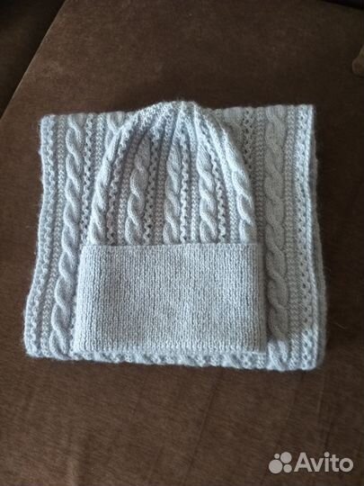 Шапка женская с шарфом