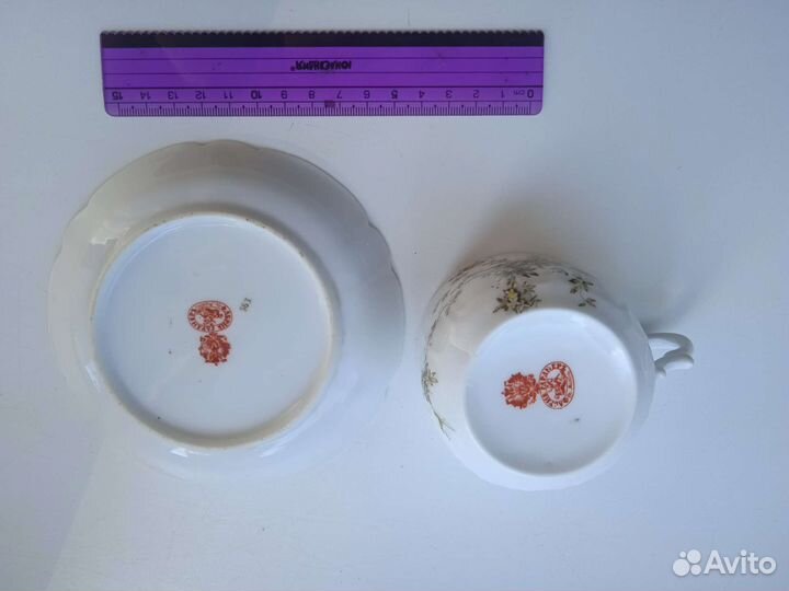Чашка с блюдцем фабрики Гарднер в Москве