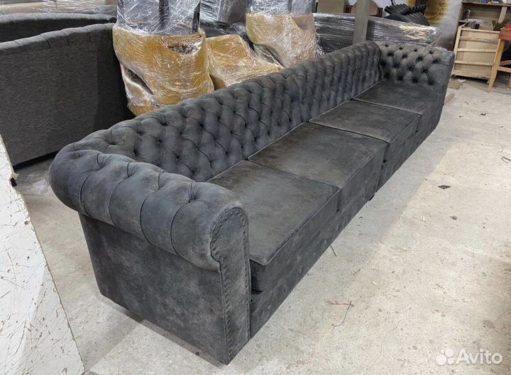 Диван для кафе «Честер-2», серый