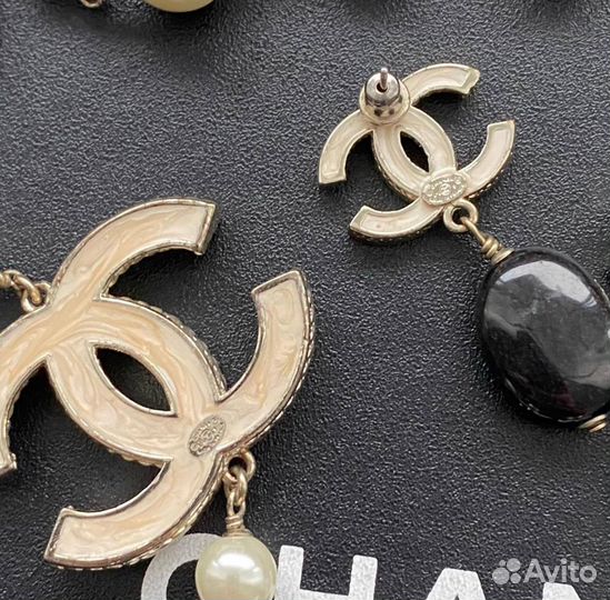 Набор украшений Chanel бусы и серьги оригинал