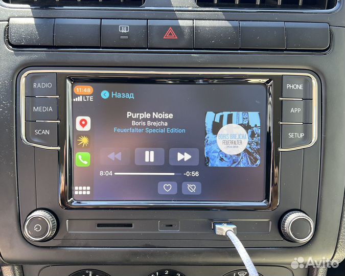 Новая магнитола для Volkswagen с CarPlay