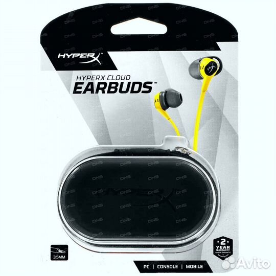 Наушники HyperX Cloud Earbuds hepe1-MA-YL/G
