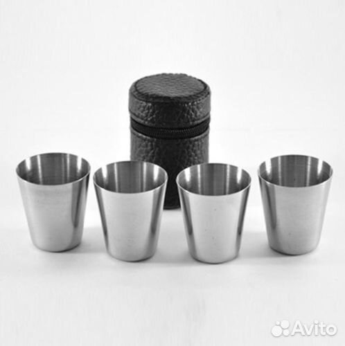 Набор бокалов из нержавеющей стали в боксе