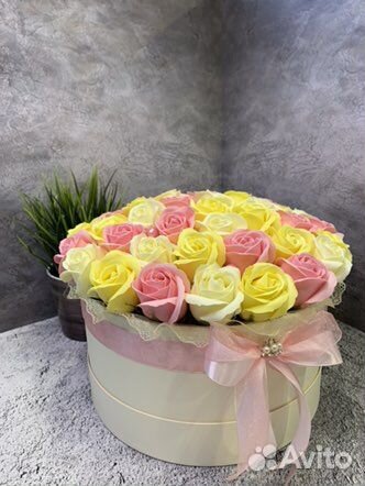 Букет из мыльных роз 55 роз 101 роза