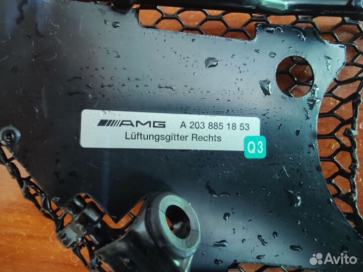 Решетка в бампер amg Мерседес w203