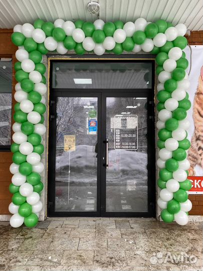 Оформление магазинов, фотозоны, гирлянды из шаров