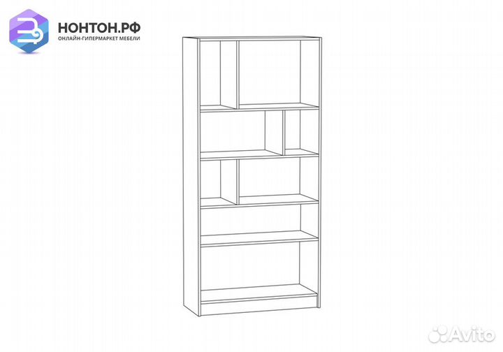 Стеллаж Альфа 09.136 солнечный свет / темно-серый