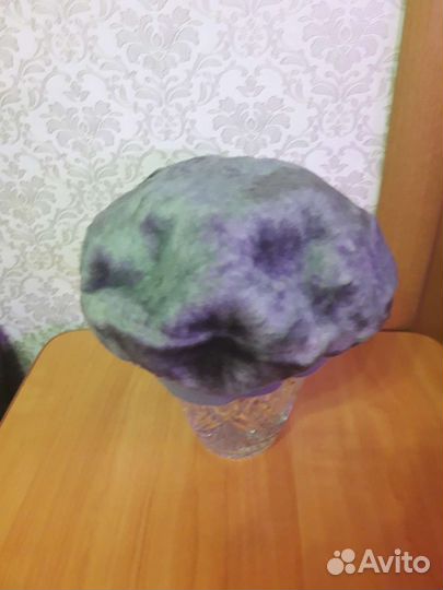 Шапка женская, берет из овчины