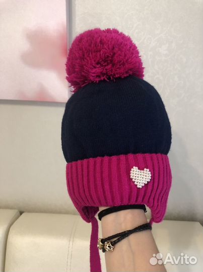 Шапка для девочки, зима 48-50