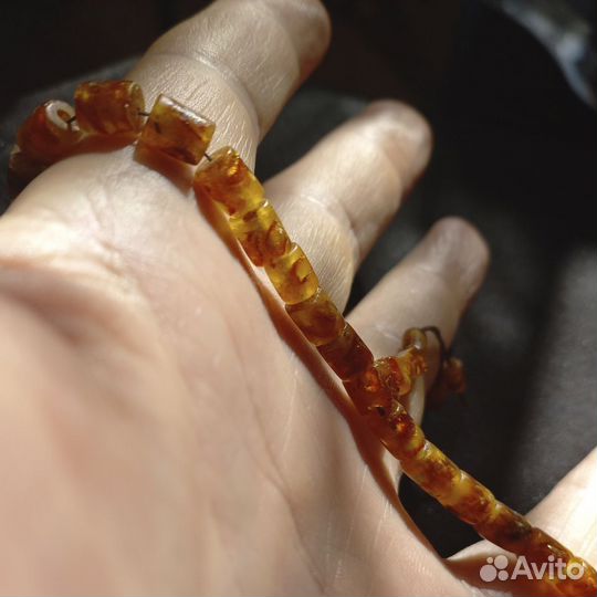 Янтарные четки мусульманские короткие