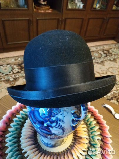 Шляпа котелок фетровая женская