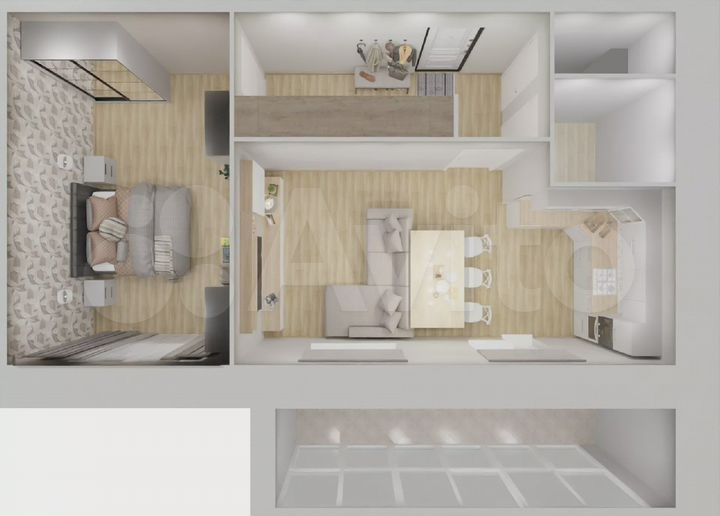 1-к. квартира, 59,4 м², 7/10 эт.