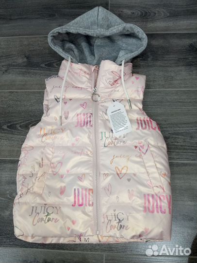Жилетка с капюшоном для девочки новая