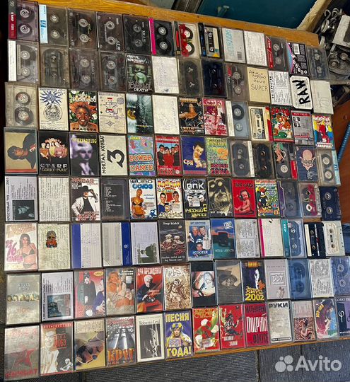 Аудиокассеты 110+40шт и диски двд 28шт