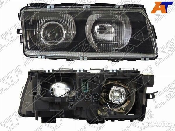 Фара BMW E38 94-98 RH черная ST-444-1139R Sat