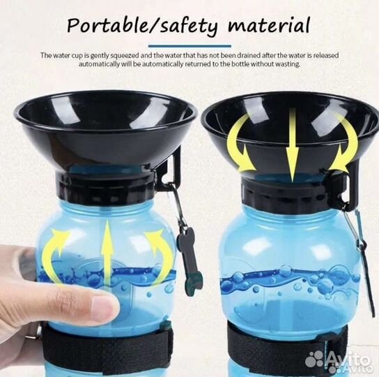 Переносная дорожная поилка для собак