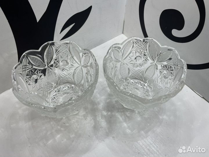 Набор салатников СССР / Хрусталь 2 штуки