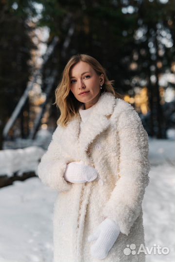 Шубка пальто барашек тедди