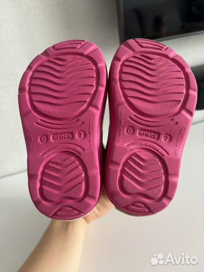 Детские резиновые сапоги crocs c6 c 7