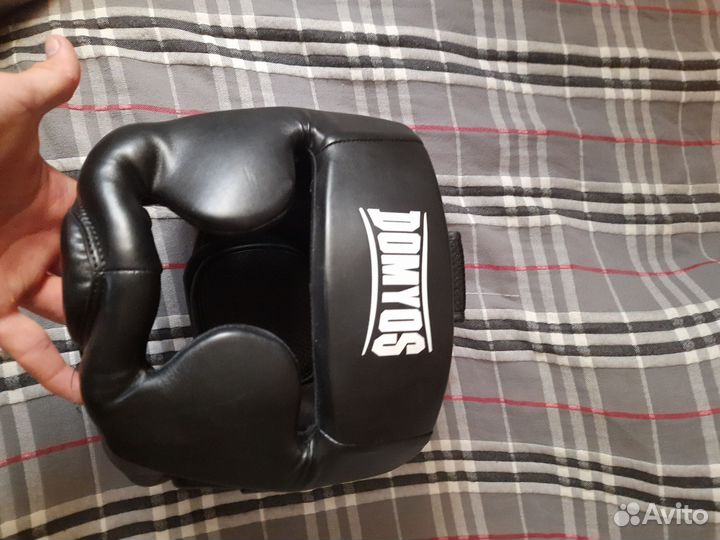 Шлем боксерский domyos черный L-XL 60-62 см