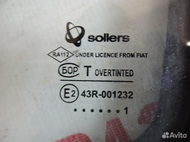 Стекло двери передней левой форточка Fiat